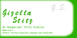 gizella stitz business card